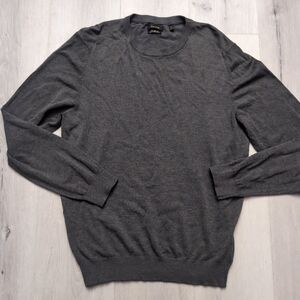 Porter & Ash Sweater Mens Medium Dark Gray Crewneck Lightweight Knit Pullover